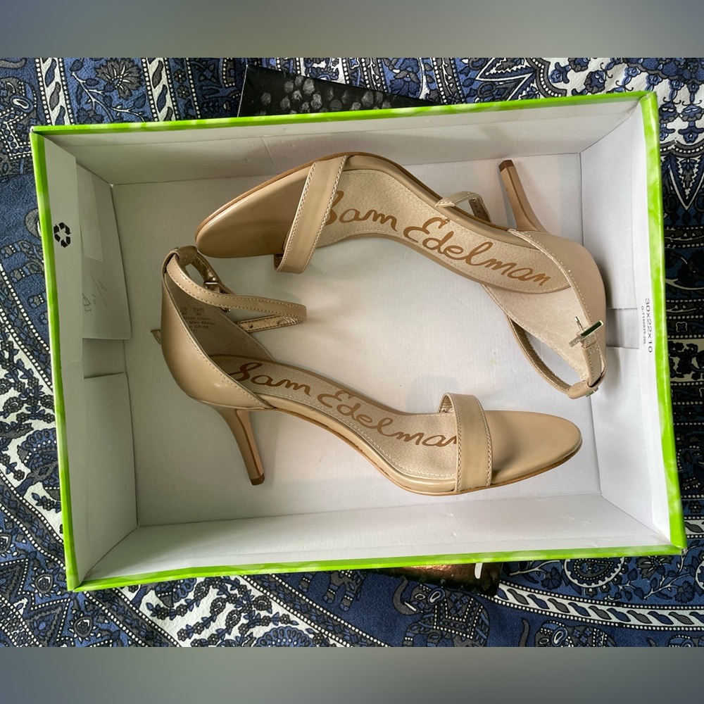 Sam Edelman Beige Strappy Heels